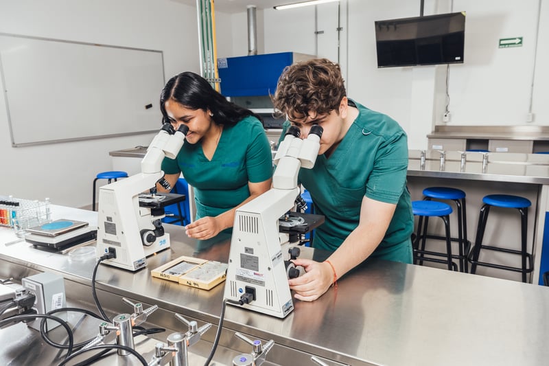 Laboratorio Multifuncional UNITEC: observación de muestras al microscopio
