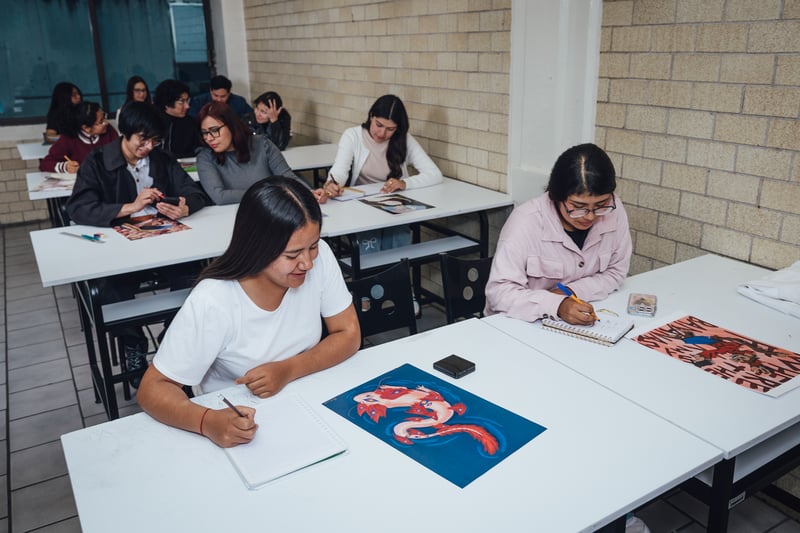 Restiradores UNITEC: clase en el taller de dibujo e ilustración