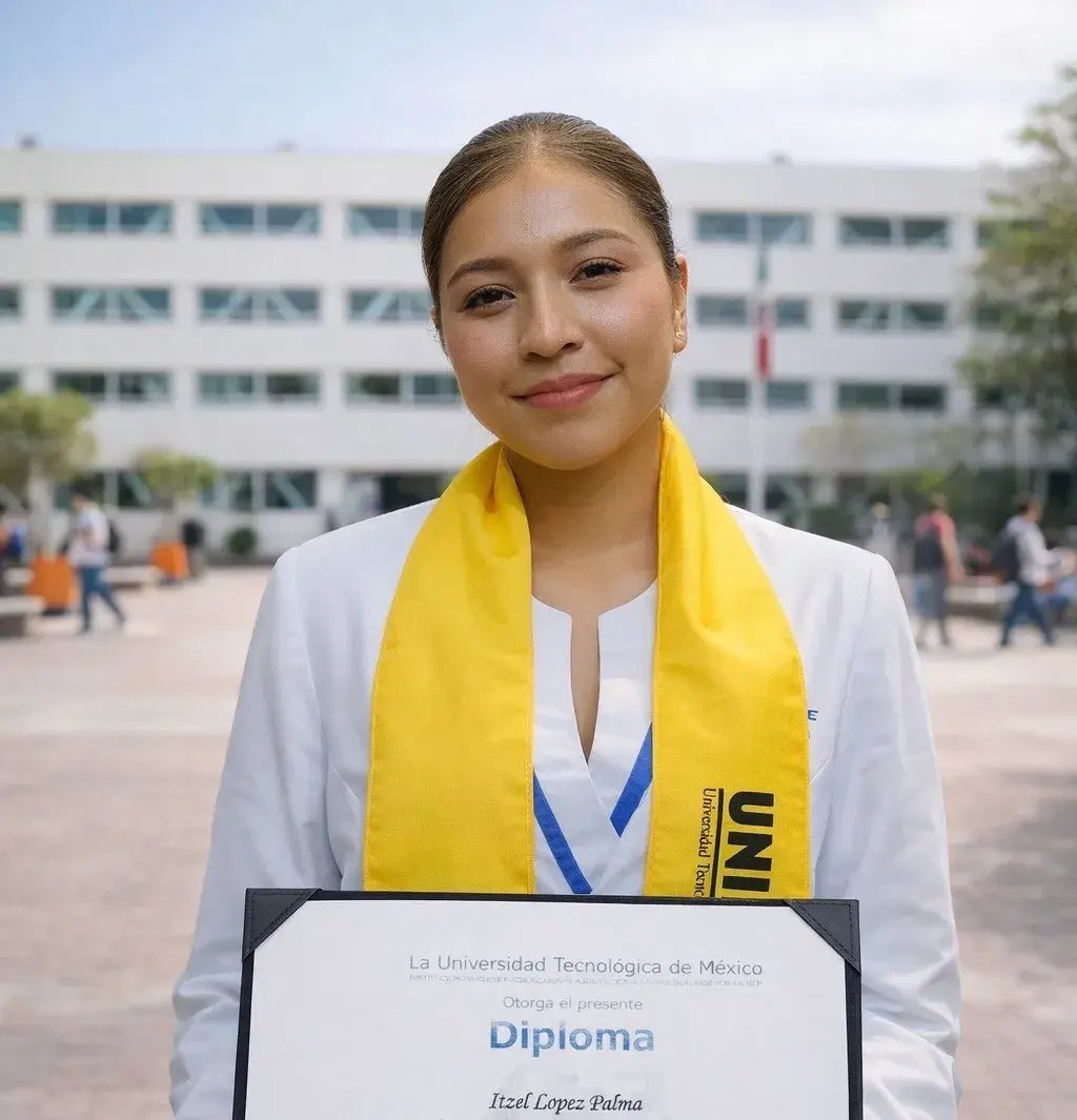 Itzel, egresada caso de éxito de la Licenciatura en Enfermería de UNITEC