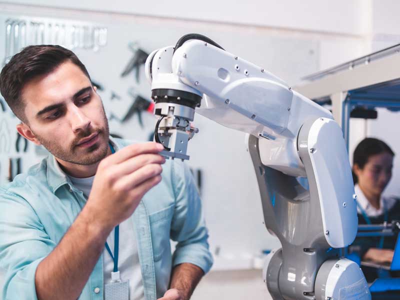 Estudiante de robótica carrera STEAM