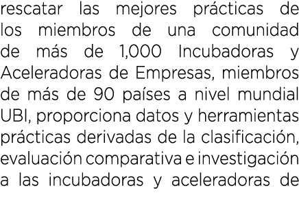 rescatar las mejores pr cticas de los miembros de una comunidad de m s de 1,000 Incubadoras y Aceleradoras de Empresa...