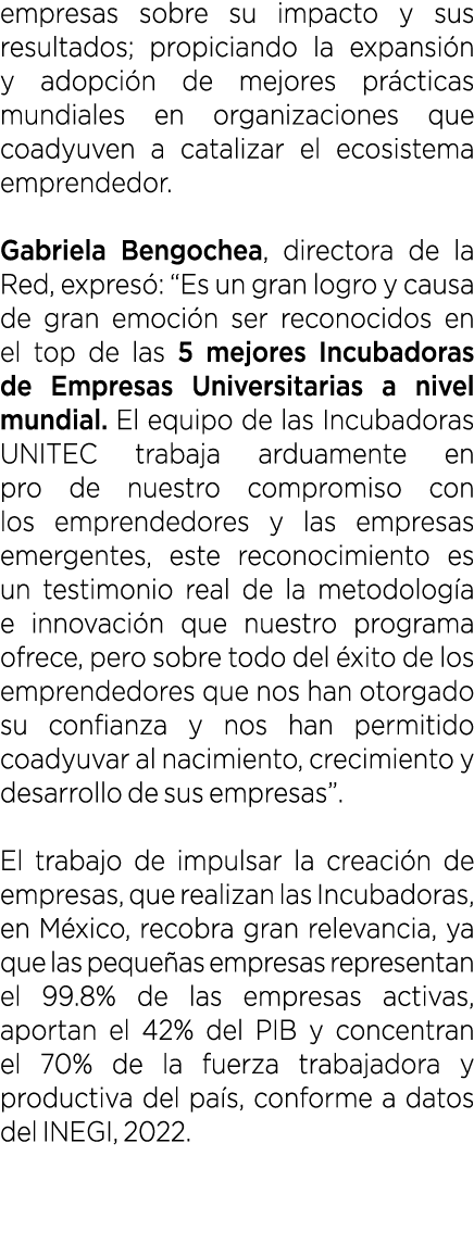 empresas sobre su impacto y sus resultados; propiciando la expansi n y adopci n de mejores pr cticas mundiales en org...